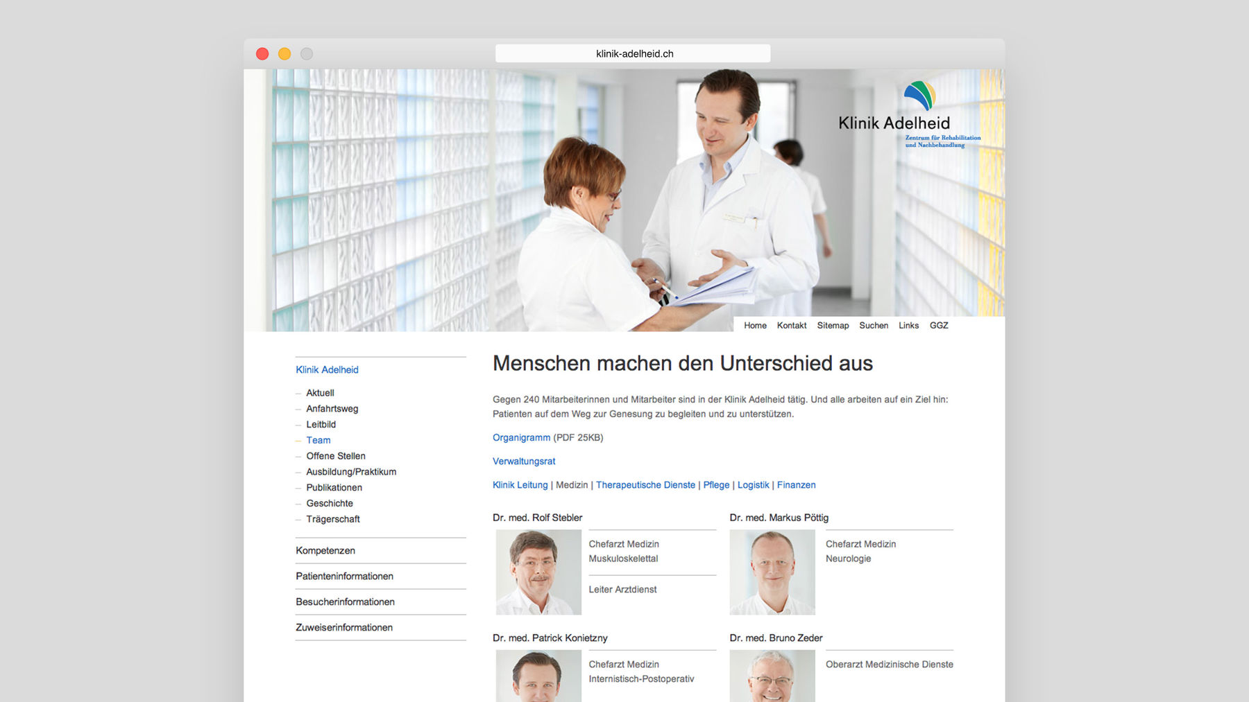 Klinik Adelheid Website