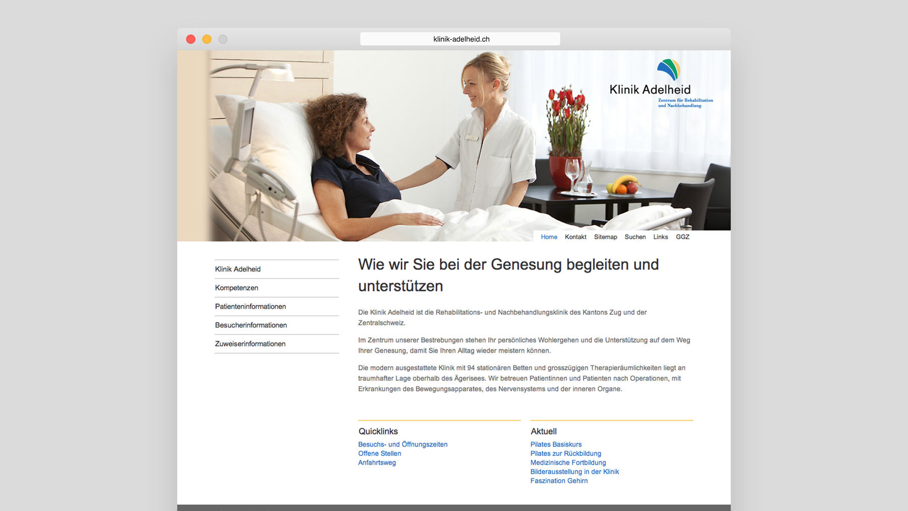 Klinik Adelheid Website