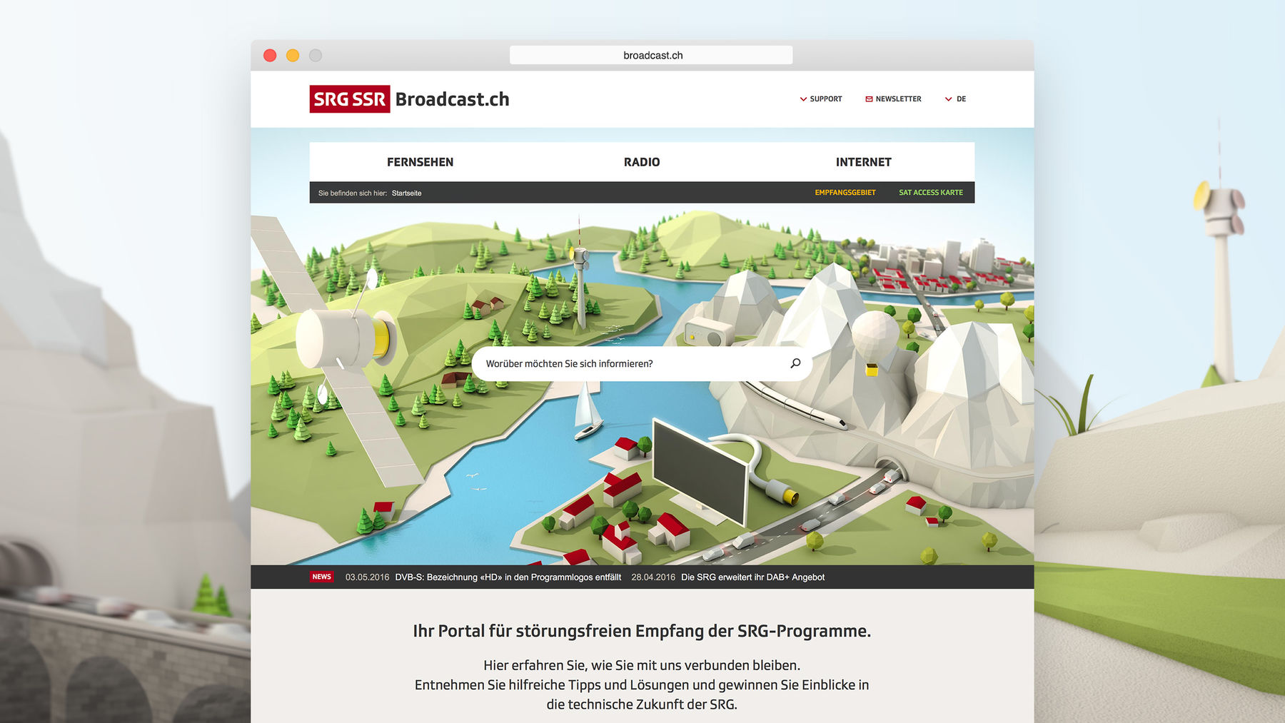 SRG SSR Broadcast.ch Webdesign