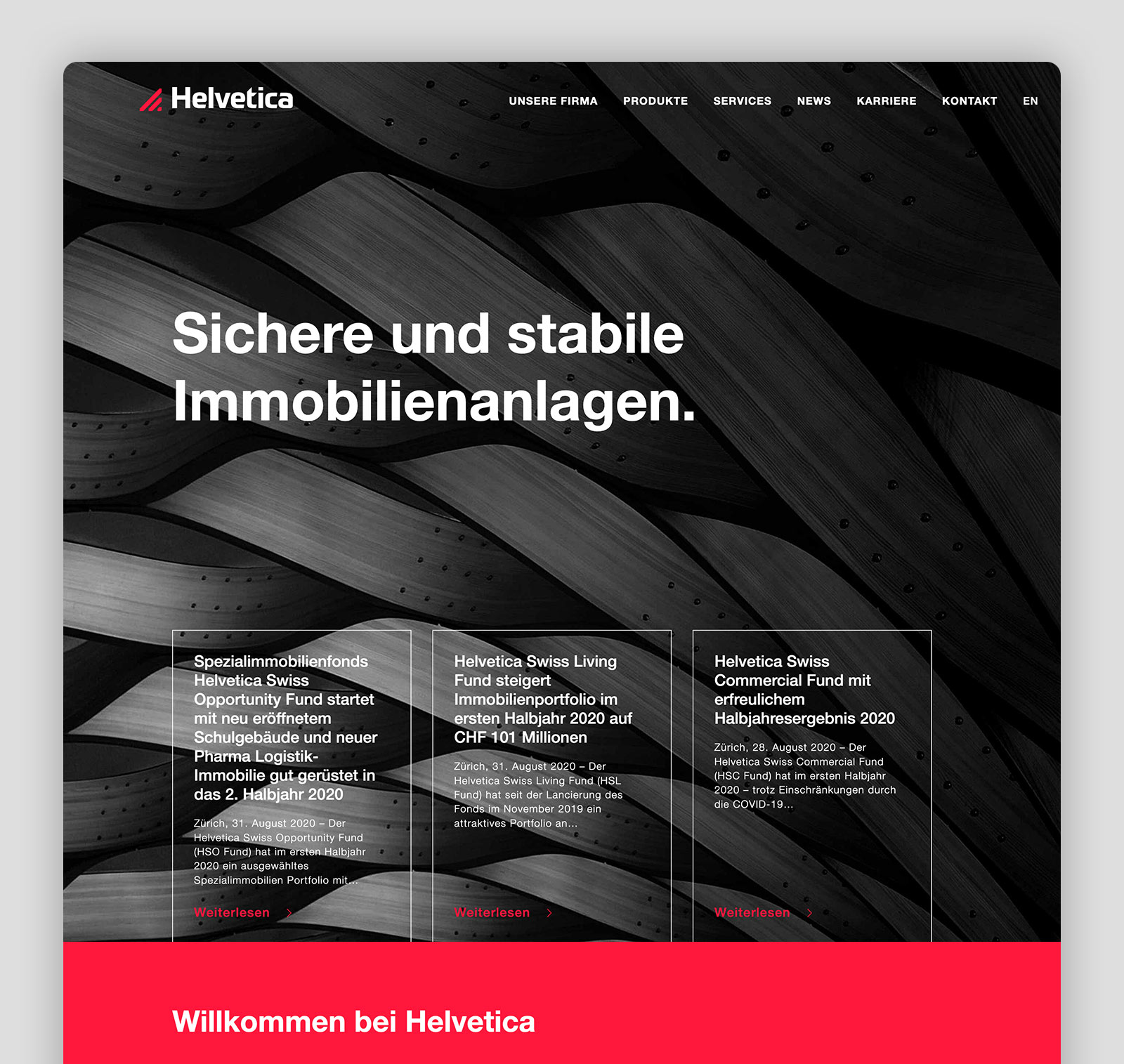 Projekt Helvetica Website